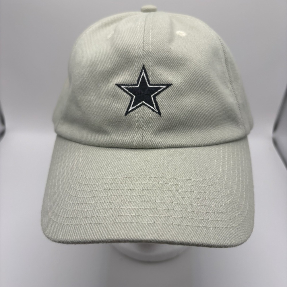 NFL Dallas Cowboys Hat Beige Soild Embroidered Blue Star Logo Strapback